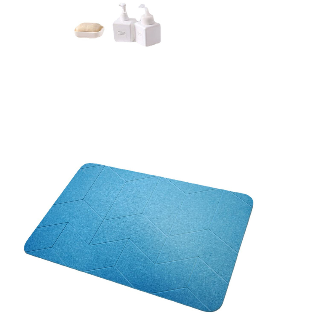 Cross-border modern simple geometric bathroom, home and hotel anti-slip, anti-drop, water-absorbing diatom mud carpet, quick-drying and easy to clean Item Picture