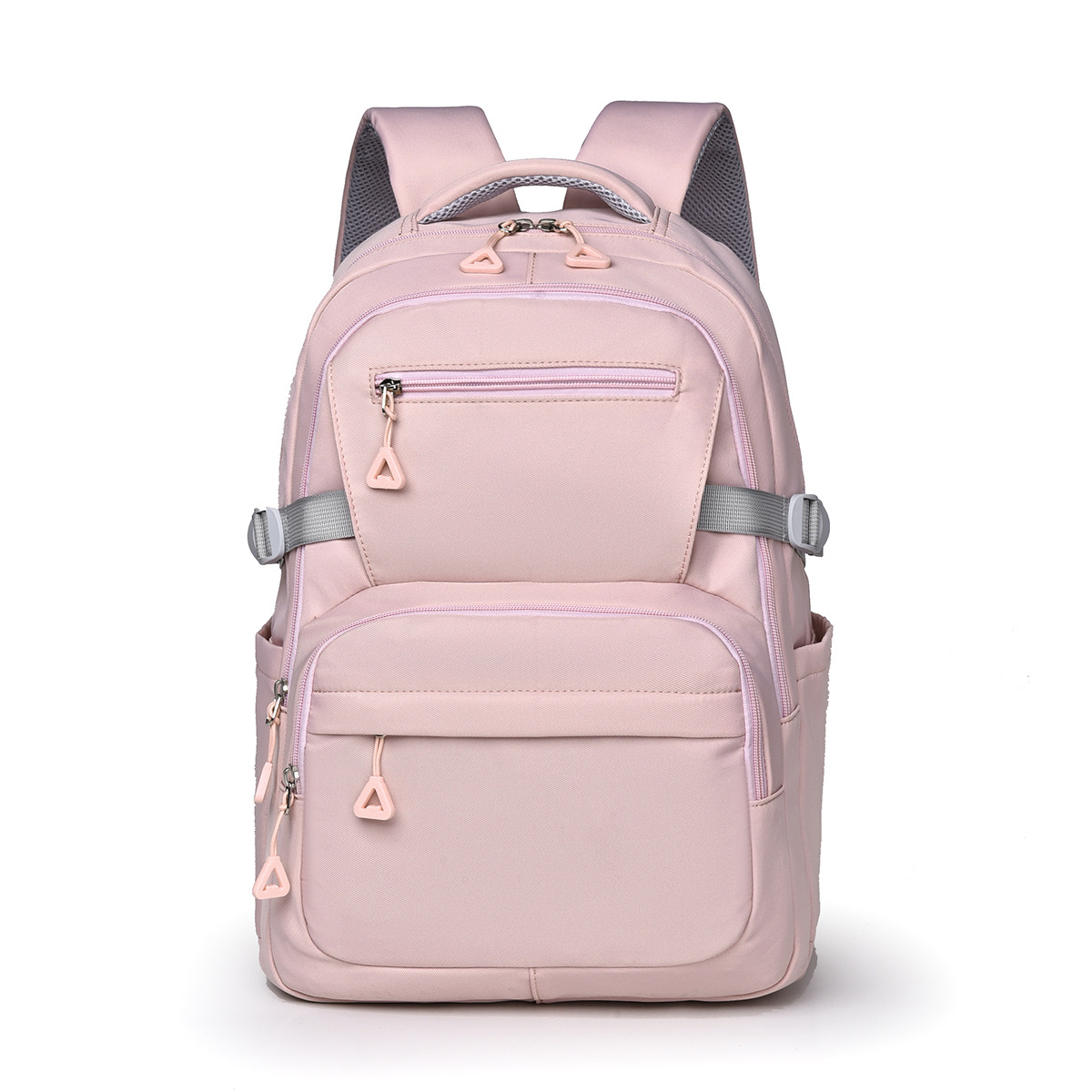 Wholesale versatile solid color new boys' and girls' daily campus large-capacity travel backpacks, water-resistant fashionable backpacks Item Picture