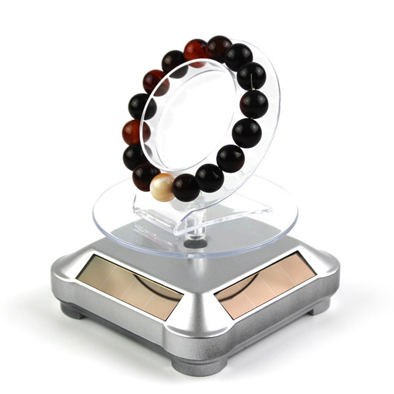 Solar Rotating Display Table Turntable Jewelry Stand Watch Stand Jewelry Tray Necklace Cosmetics Live Turntable Application Scenario