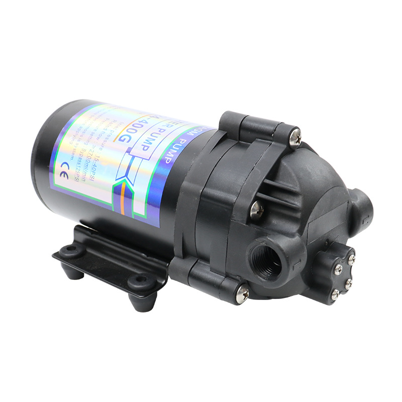 RO隔膜增压泵RO-600G电动家用24V自吸水泵静音隔膜泵净水器净水机Diaphragm booster pump白底实物图