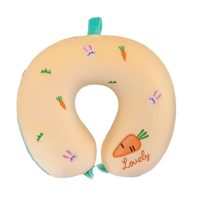Cartoon U-shaped pillow with embroidery, travel neck support pillow, dual-purpose for office, Valentine's Day gift. The gift can be printed with logo Item Picture