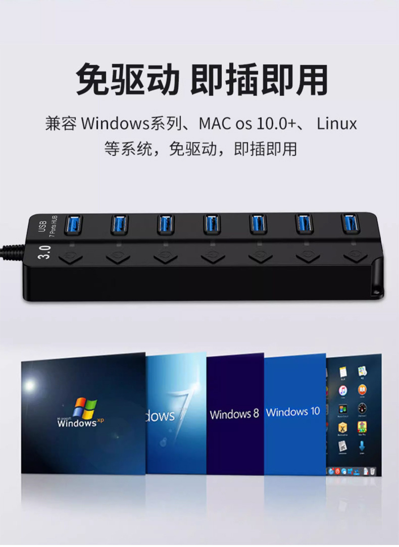 Компьютер USB3.0 - централизатор с семью зубчатыми переключателями, хаб, тянул четыре высокоскоростных расширителя за Один раз pic 7