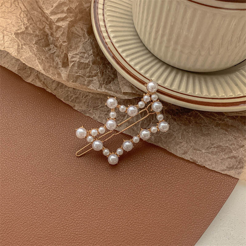 Pearl hair clips, bangs, forehead hair clippers, bb clips, popular one-line hair clips, 2022 new style clip headwear pic 30