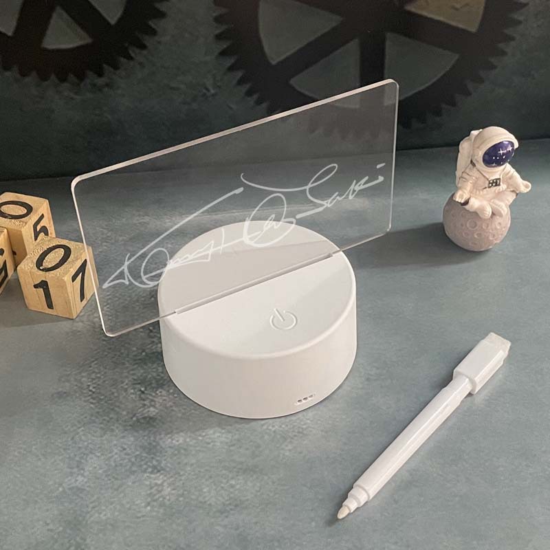 Touch Gradient 12 Color Transparent Luminous Acrylic Notepad Erasable Message Small Whiteboard Home Memo Tips Desktop Tablet details Picture