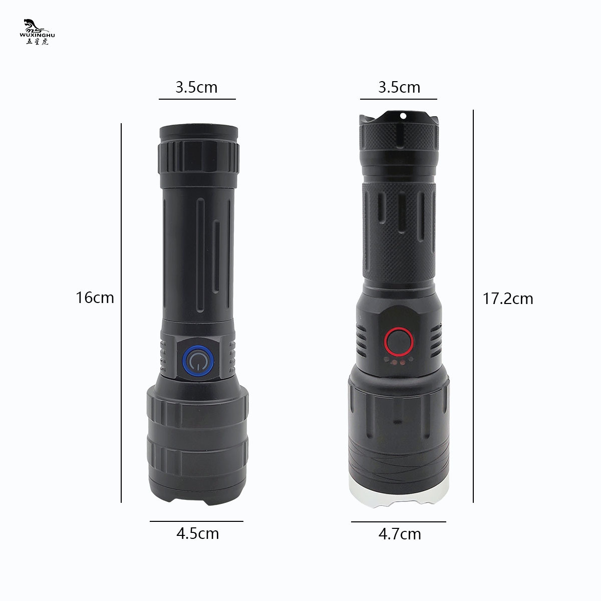 Cross-border bestseller: Aluminum alloy white laser long-range high-intensity flashlight, USB charging zoom ultra-bright outdoor flashlight details Picture
