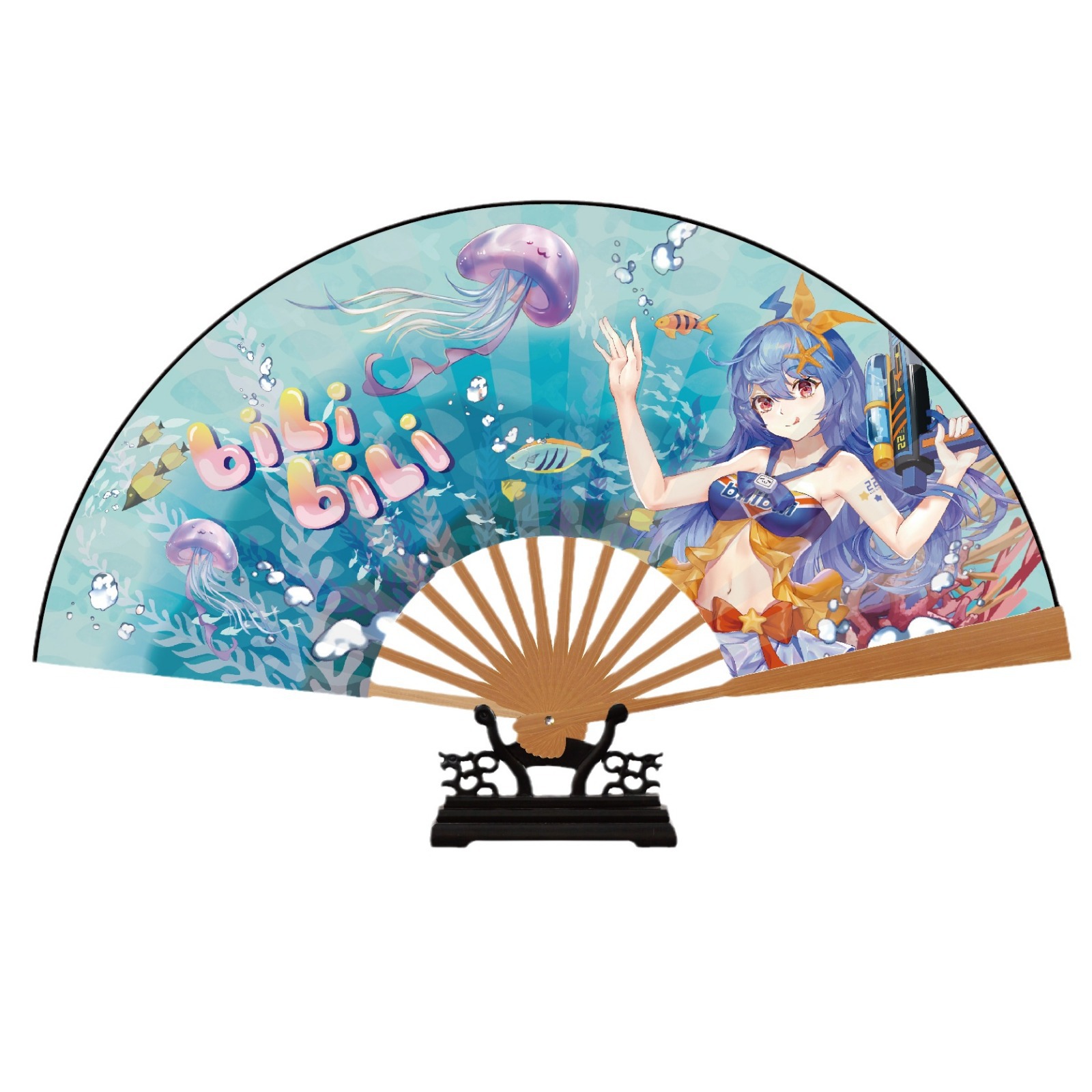 扇子/折叠扇/扇子女夏季中国风/风扇/纸质扇子白底实物图