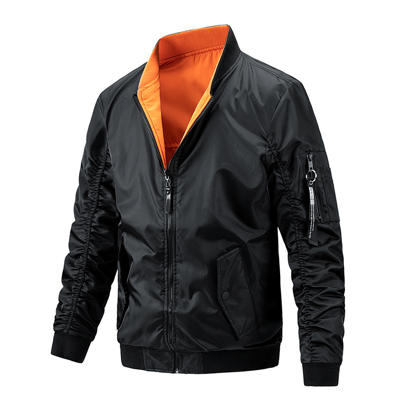 Cross-border jacket man 2021 Winter New style youth cotton-padded jacket jacket, double-sided wearing American flight suit jacket man