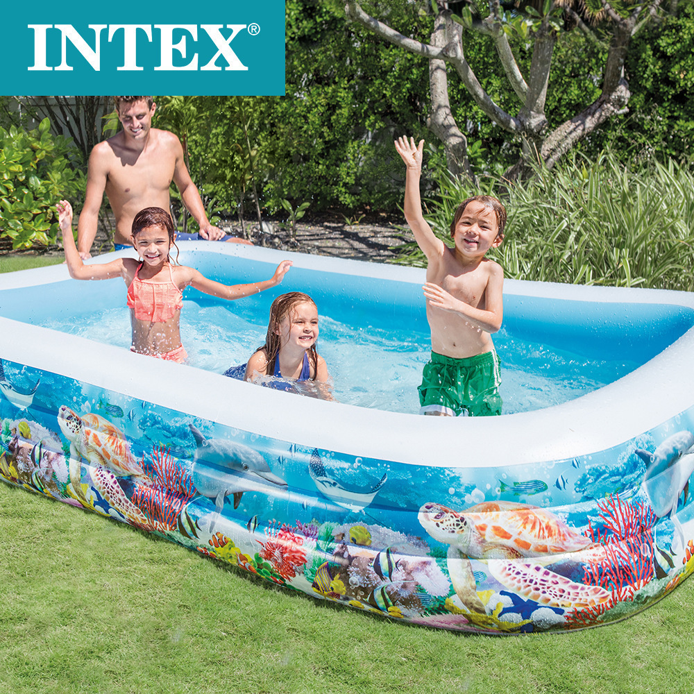 intex 58485 Tropical Fish Family Swimming Pool Family Parent-Child inflatable Outdoor Garden Lawn swimming pool
