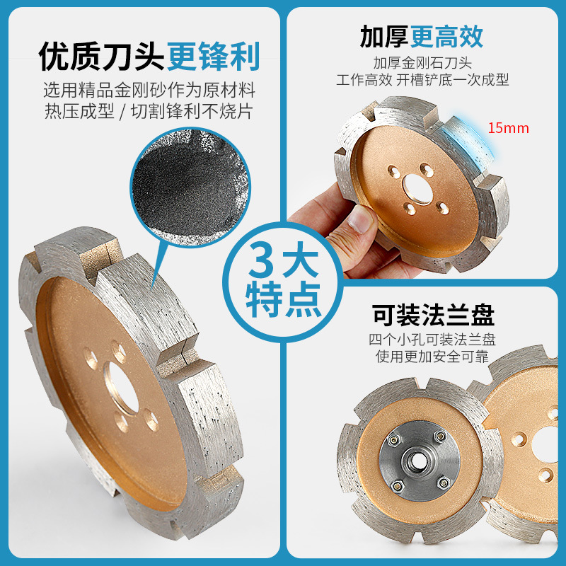 Slotted cutting discs, diamond thickened saw blades, stone, concrete, ceiling and wall, cement Angle grinders, grinding discs Application Scenario