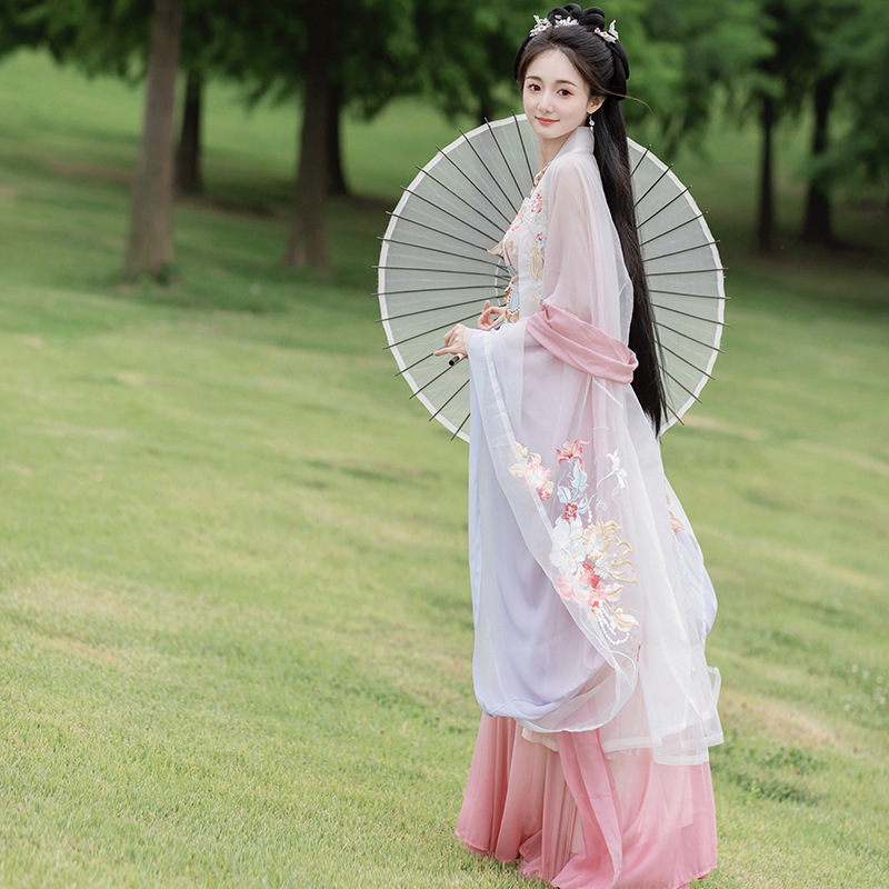 汉服/裙子女古装/汉服男/新中式女服装/仙女裙细节图