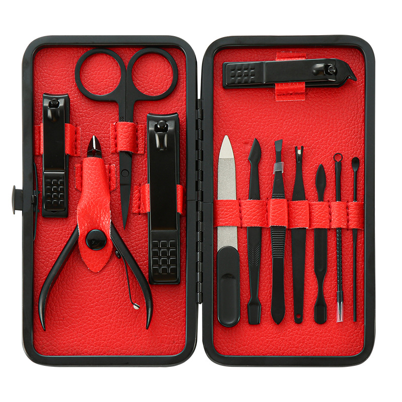 Black nail clipper set, nail decoration tools, German nail clippers, convenient nail clippers, pedicure knives, nail clipper set, shanilak Item Picture