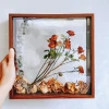 Wholesale of Nordic dried flower photo frames, handmade diy wooden hollow three-dimensional double-sided transparent acrylic long strip display pieces Specification image