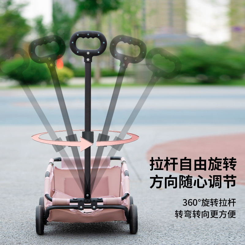 Small pet stroller, dog and cat teddy baby stroller, travel pet dog stroller, cross-border lightweight folding Specification image