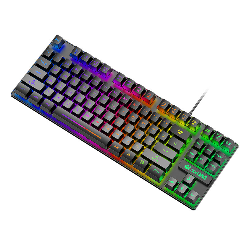 Free Wolf K16 87 key esports gaming Mechanical feel keyboard USB wired backlit Amazon ebay cross-border Item Picture