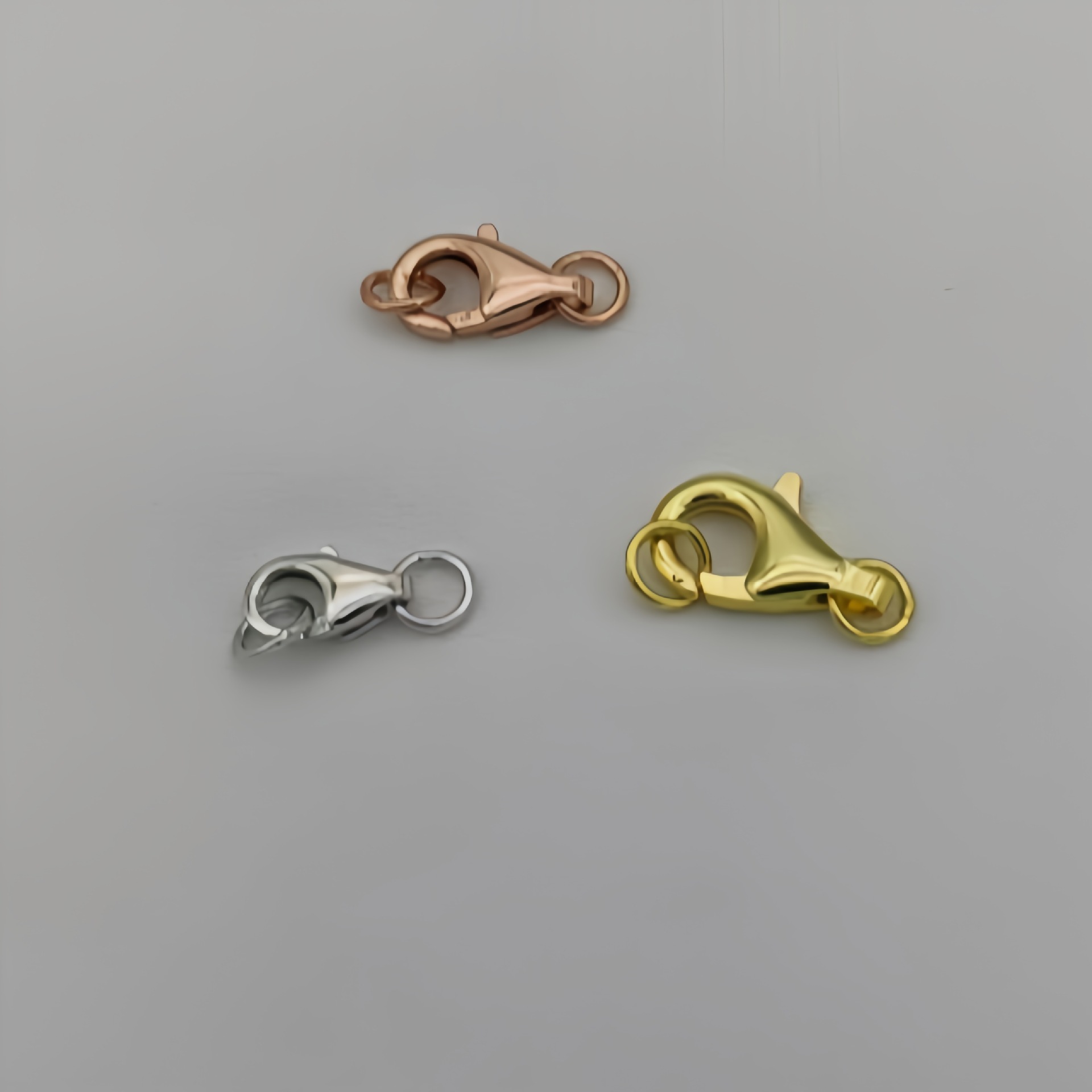 s925纯银龙虾扣水滴扣弹簧扣diy手工珍珠项链手链扣配件厂家批发