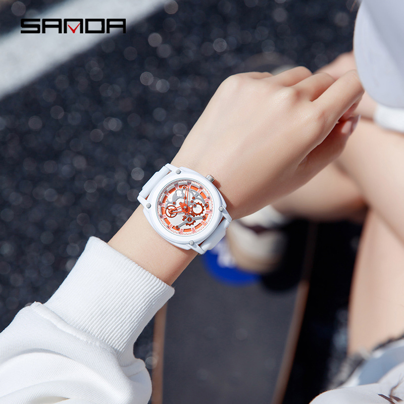 Sanda Cross-Border Shrimp New Electronic Quartz Watch Fashion Trend Silicone Cool Man Watch Waterproof Shockproof Watch Specification drawing