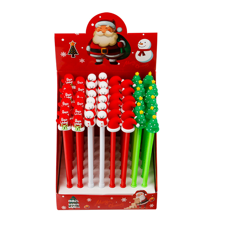 Cute Christmas decoration creative stationery gel pens, student exam pens, signature pens, Christmas element gel pens Item Picture