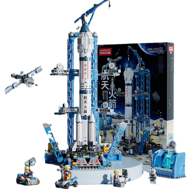 Compatible Lego boy building blocks, space shuttle, rocket, aircraft carrier birthday gifts, children's educational toys wholesale Item Picture