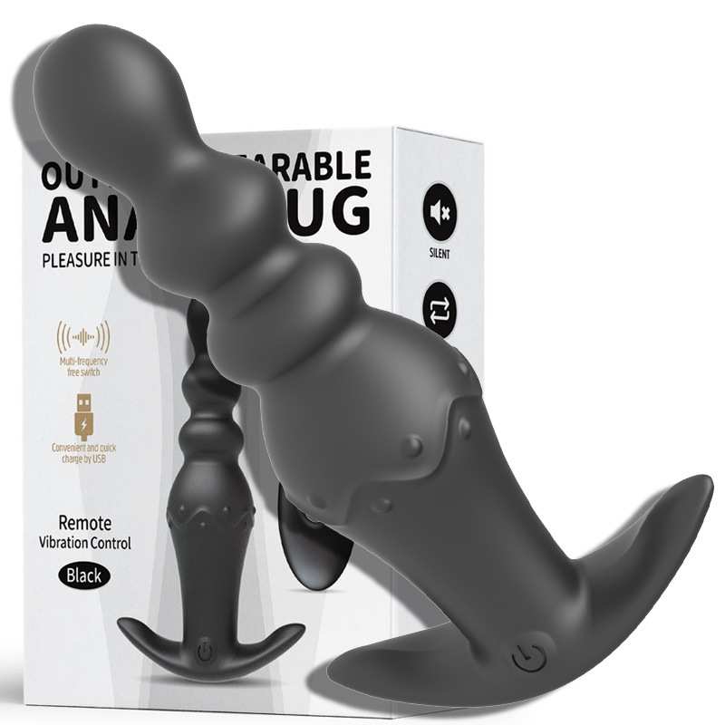 Remote-controlled wearable puller beads for both men and women, front and back, anal plug vibrator, female masturbation device, massager, sexual products details Picture