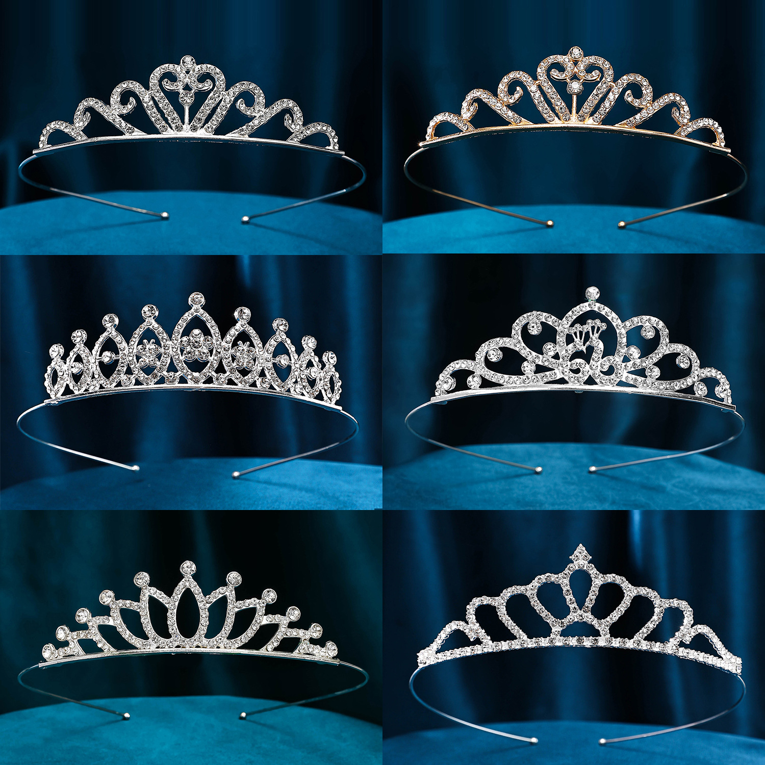 Hot-selling bride jewelry, crown hair bands, wedding hair accessories, wedding dress and evening gown accessories, hair bands, headwear accessories, banquet crowns