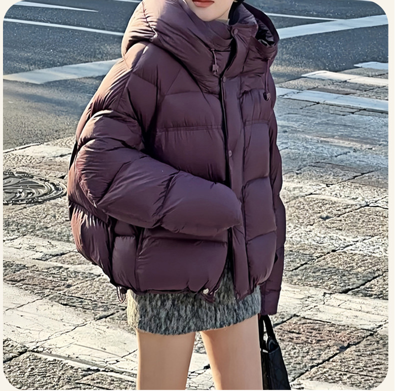 泡芙羽绒服女2025冬季新款短款外套鸭绒高充绒量高级感平湖批发详情11