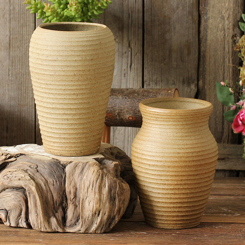 Flower Pot Coarse Pottery White Large Vegetarian Roast Succulent Pottery Retro Succulent Plant Source Factory One Piece Free Shipping Specification drawing