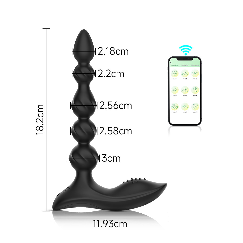 APP wireless remote control five-bead double-vibration silicone pull bead adult sex products for men and women Application Scenario