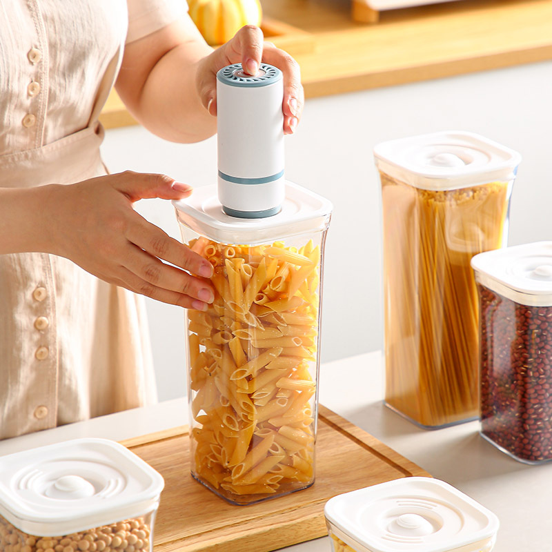 PET sealed cans for grains and cereals, kitchen food-grade transparent plastic boxes, snack and dry goods storage cans details Picture
