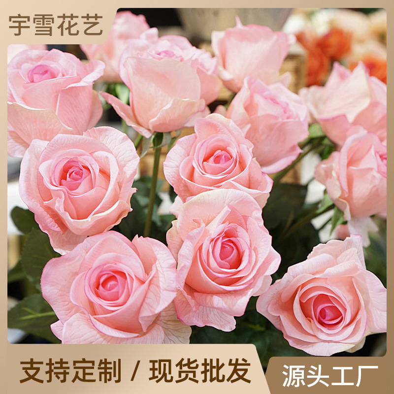 High-quality, moisture-retaining rose single stem Diana home table decoration floral art, wedding artificial flowers, photography props details Picture