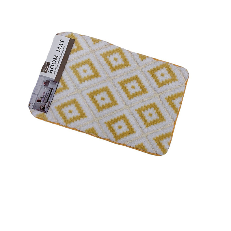 Wholesale anti-slip floor MATS for foreign trade, with a novel two-color three-dimensional water diamond-shaped pattern and skin-friendly fabric Item Picture