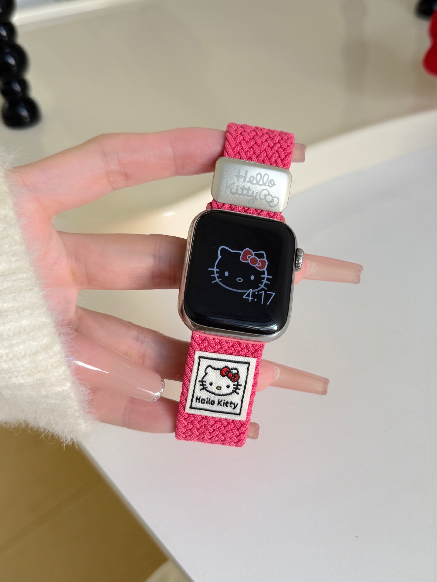 凯蒂尼龙磁吸扣编织表带适用苹果手表iwatch11代987654Ultra/SE详情12