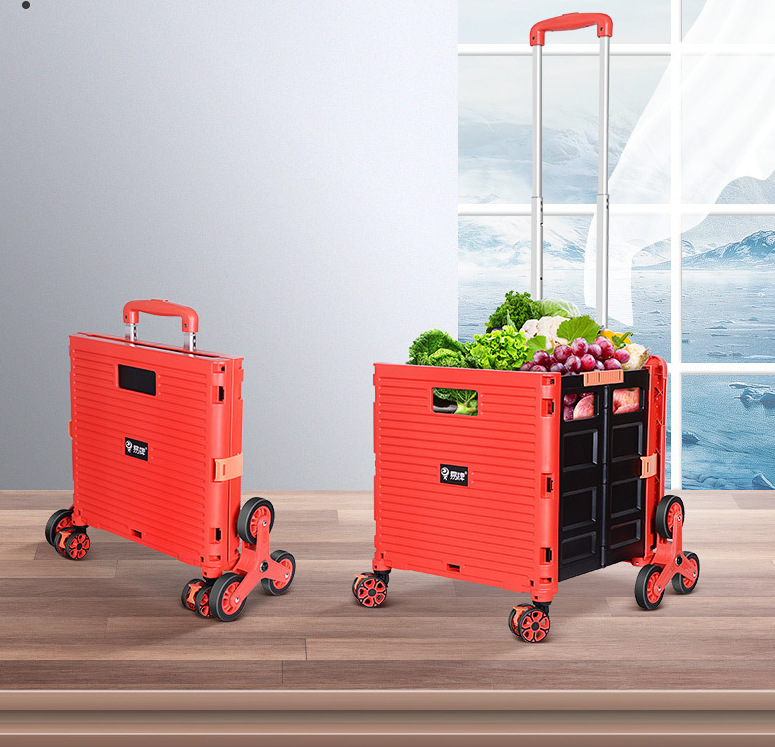 Folding shopping cart, climbing trolley, grocery shopping cart for going upstairs Application Scenario