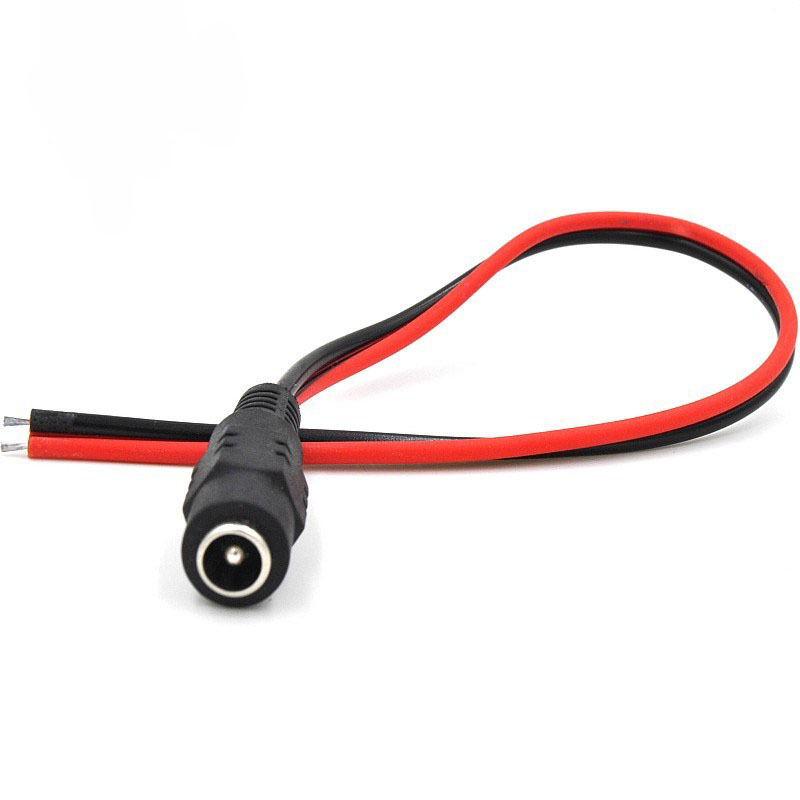 DC母头带线 30cm红黑线监控摄像机电源带线DC接头12v监控配件批发详情图3