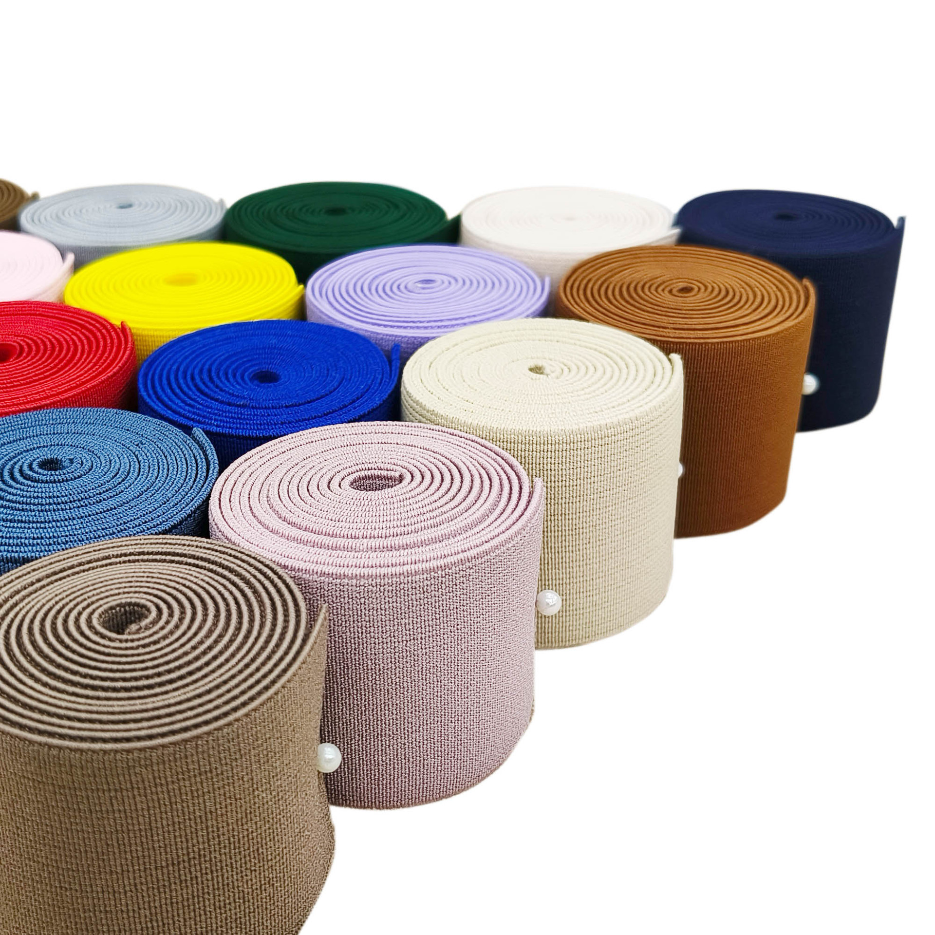 Color Off-The-Shelf Plain Grain Encryption High Elastic Elastic Fabric Head With Waist Hem Hat Accessories Item Picture