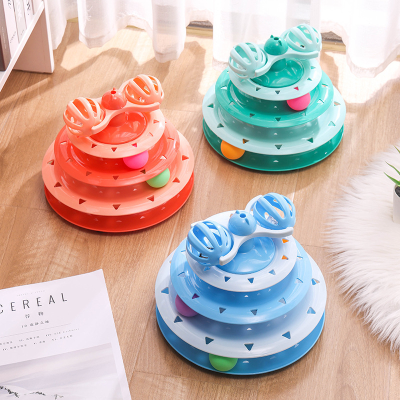 Pet toys Self-amusement puzzle fun cat pet toy track ball Turntable bell cat toy Pet toy