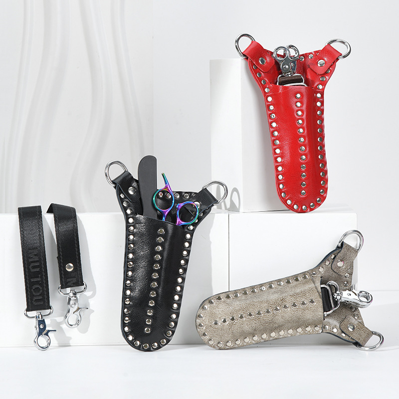 Portable hair salon multi-functional scissors storage bag, hair care tools comb bag, scissors waist bag, hair care scissors bag