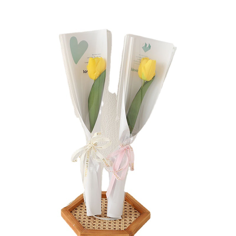 Small fresh transparent thickened opp Goddess Festival single bag small flower bouquet waterproof packaging Lily of the valley single bag wholesale Item Picture