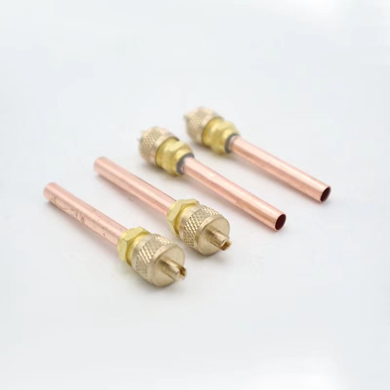 In stock supply of refrigerator liquid filling valve, copper fluorine-filled liquid filling check valve 6.35 needle valve, refrigeration, air conditioning and cold storage accessories Specification image