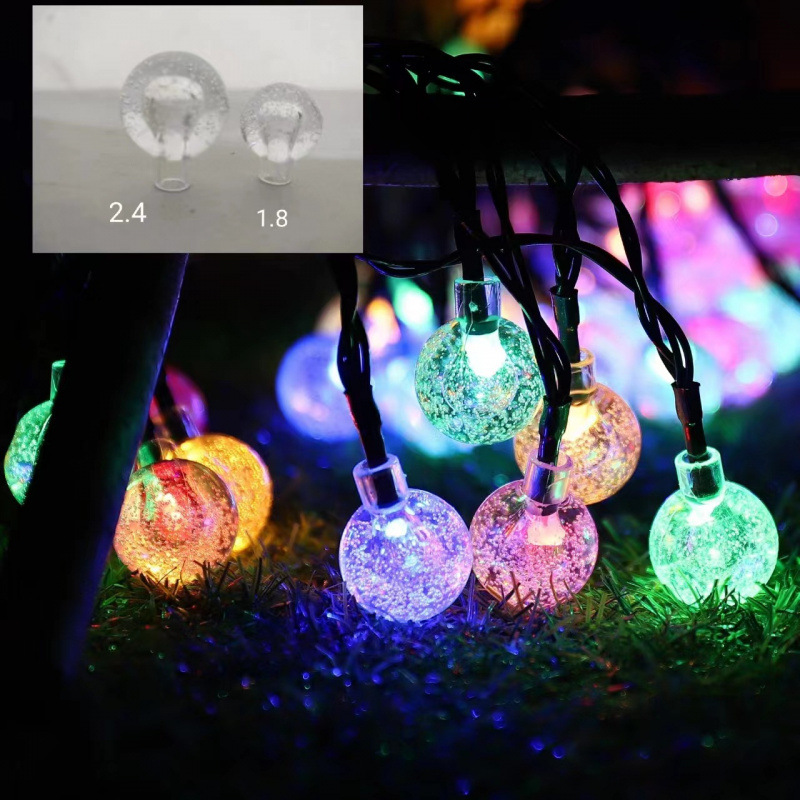 Cross-border led solar lights, outdoor camping, courtyard decoration, star lights, bubble color lights, string lights Application Scenario