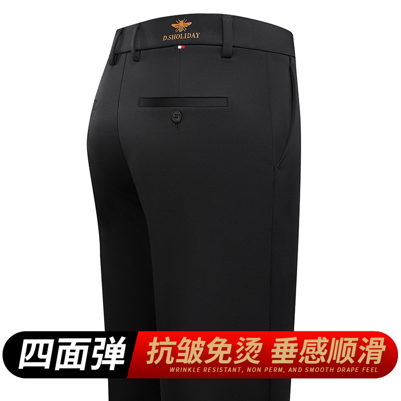 Autumn new high-end casual men's trousers, loose straight-leg men's trousers, elastic, versatile and simple men's trousers Application Scenario