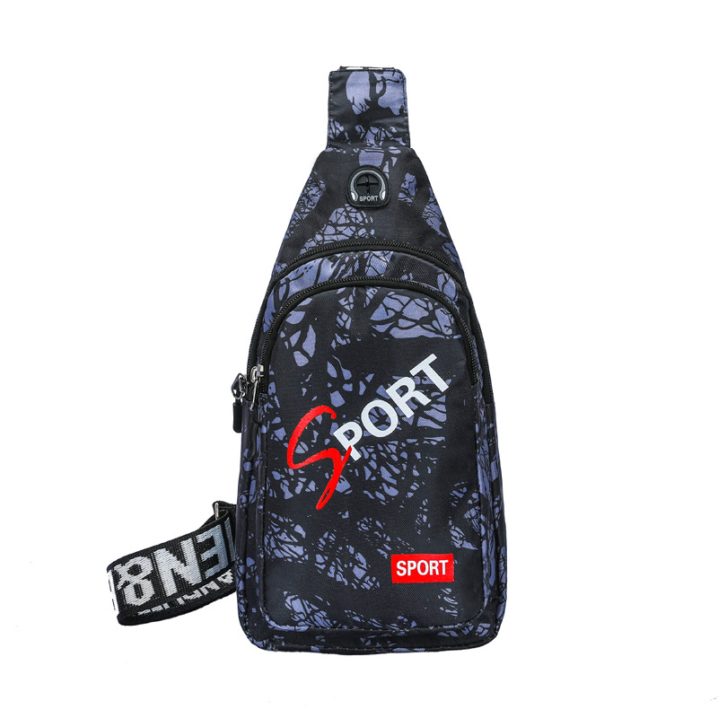 Men's Chest Bag Shoulder Bag Crossbody Bag Large Capacity Outdoor Leisure Chest Bag Travel Small Backpack Multi-Functional Sports Bag Specification drawing