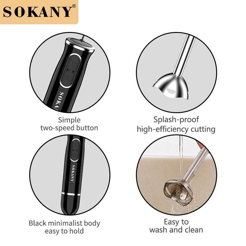 Cross-border SOKANY1722 cooking stick, household electric small stirring stick, egg beating and juicing handheld food processor Application Scenario