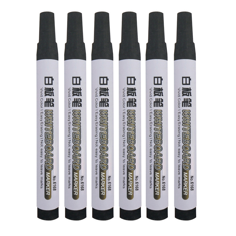 A water-based black whiteboard pen that leaves no marks after wiping, student teaching supplies, easy to wipe, and a writing pen for teachers and enterprises