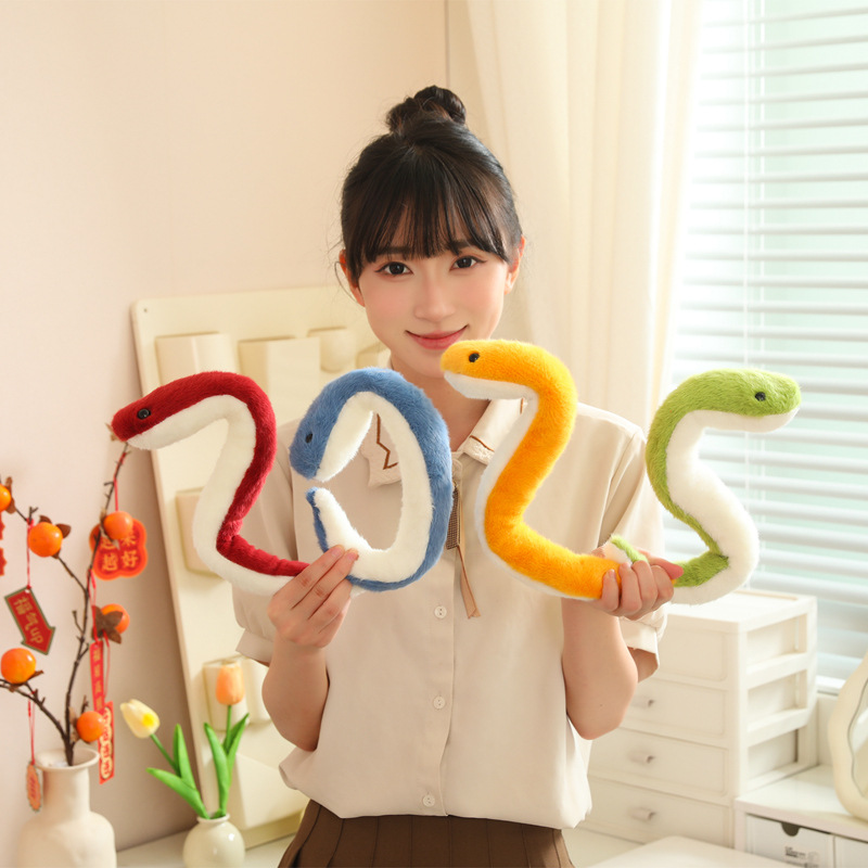 Wholesale of cute plush toys, children's fun dolls and cloth dolls for the Year of the Snake in 2025 details Picture