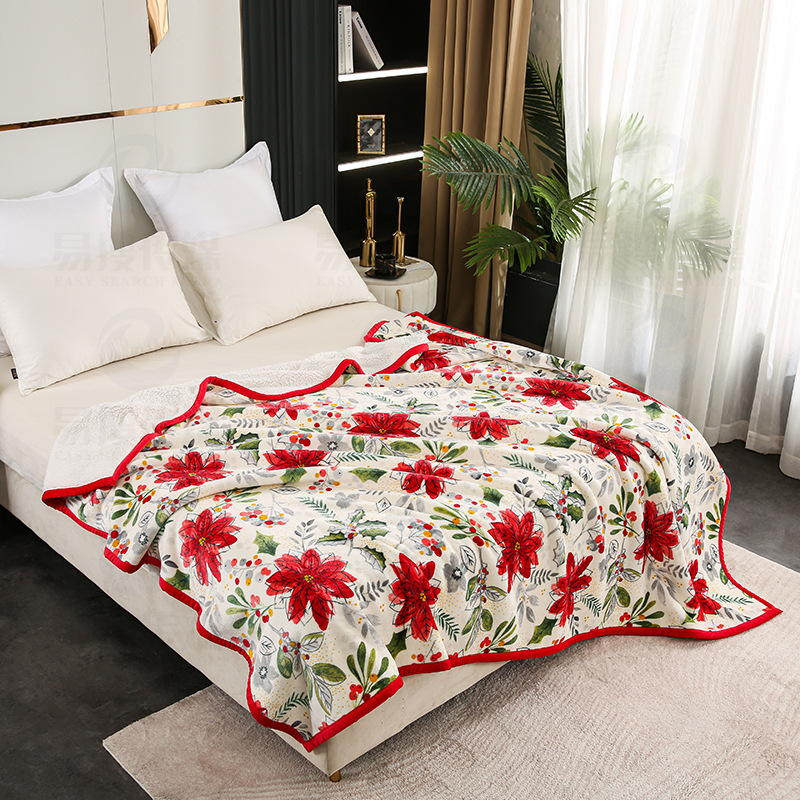 Manufacturers Wholesale Blanket Imitation Lamb Velvet Blanket Leisure Blanket Thickened Double Waffle Office Nap Flannel Blanket Application Scenario