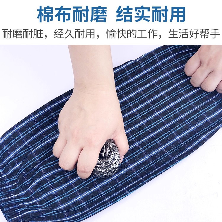 Wholesale pure cotton sleeve covers, coarse cotton fabric checkered household work anti-stain and wear-resistant labor protection sleeves, adult men's and women's sleeves Application Scenario