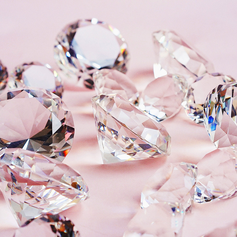  水晶钻石摆件 透明七彩钻玻璃家居装饰品大钻石厂家批发详情图2