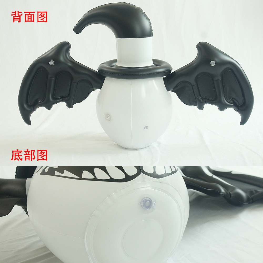 Cross-border creative new PVC skull bat ghost LED luminous gas model Halloween garden layout horror props Specification drawing