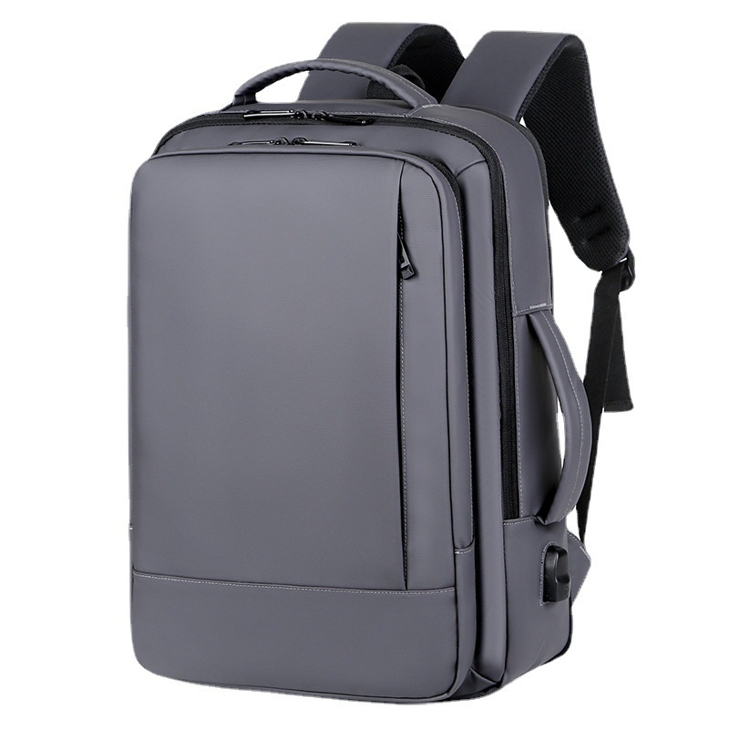 Business waterproof backpack, expandable, high appearance level usb charging backpack, 15-16 inch multi-purpose computer backpack Item Picture