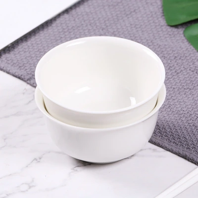 Ceramic Tableware Rice Rice Bowl Household Noodle Bowl Ceramic Soup Bowl Hotel White Small Bowl Porridge Bowl Gift Bowl